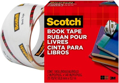 Scotch Book Transparent Tape, 2" x 15 yds. (845-200)