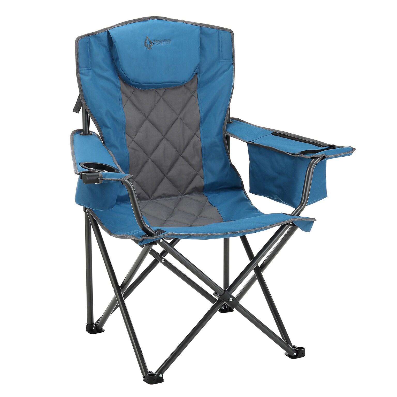 Arrowhead Outdoor Quad 6-Can Armrest Outdoor Chair, Ocean Blue (TSRTKKS0273U)