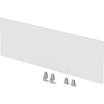Lorell Relevance Acrylic Clamp Mount Desktop Privacy Panel, 15.7"H x 59"W, Clear (LLR16221)