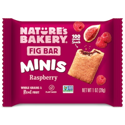 Natures Bakery Minis Raspberry Whole Wheat Fig Bar, 1 oz., 150/Carton (BFB63026)