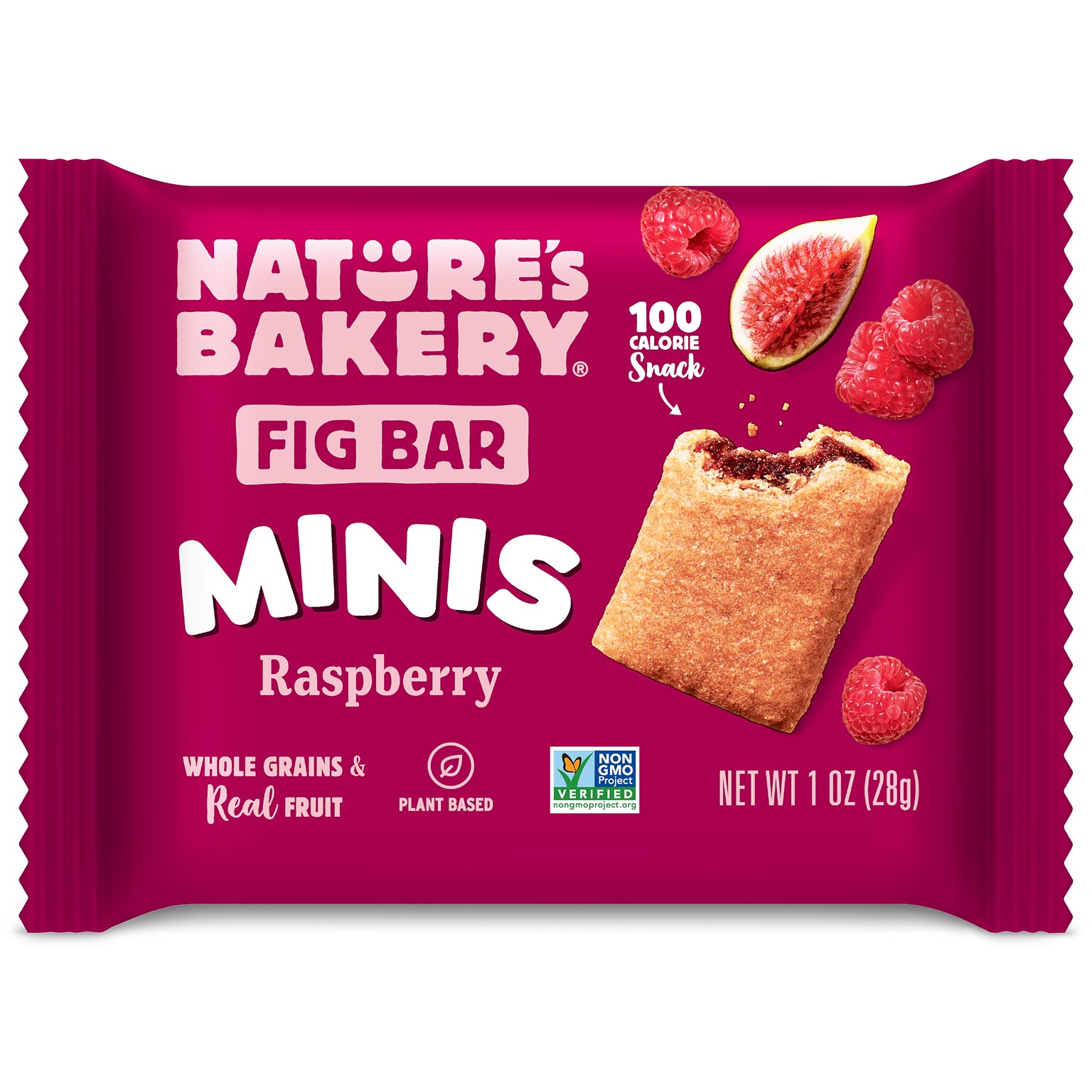Natures Bakery Minis Raspberry Whole Wheat Fig Bar, 1 oz., 150/Carton (BFB63026)
