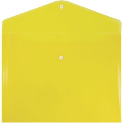 JAM Paper Premium Plastic Document File, Letter, Yellow, 3/Pack (218S0YEX3)