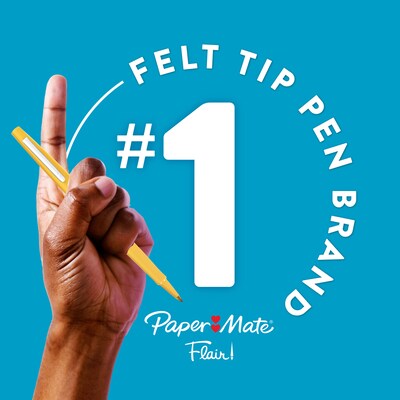 Paper Mate Flair Pens, Medium Point, 0.7mm, Assorted Ink, 6/Pack (2230919)