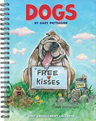 2027 Willow Creek Dogs by Gary Patterson 6.5 x 8.5 Weekly & Monthly Desk Calendar (64399)