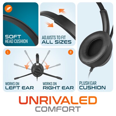 Delton 42Y Noise-Canceling Stereo Over-the-Ear Headset, USB Type-A (DWH42YAC)