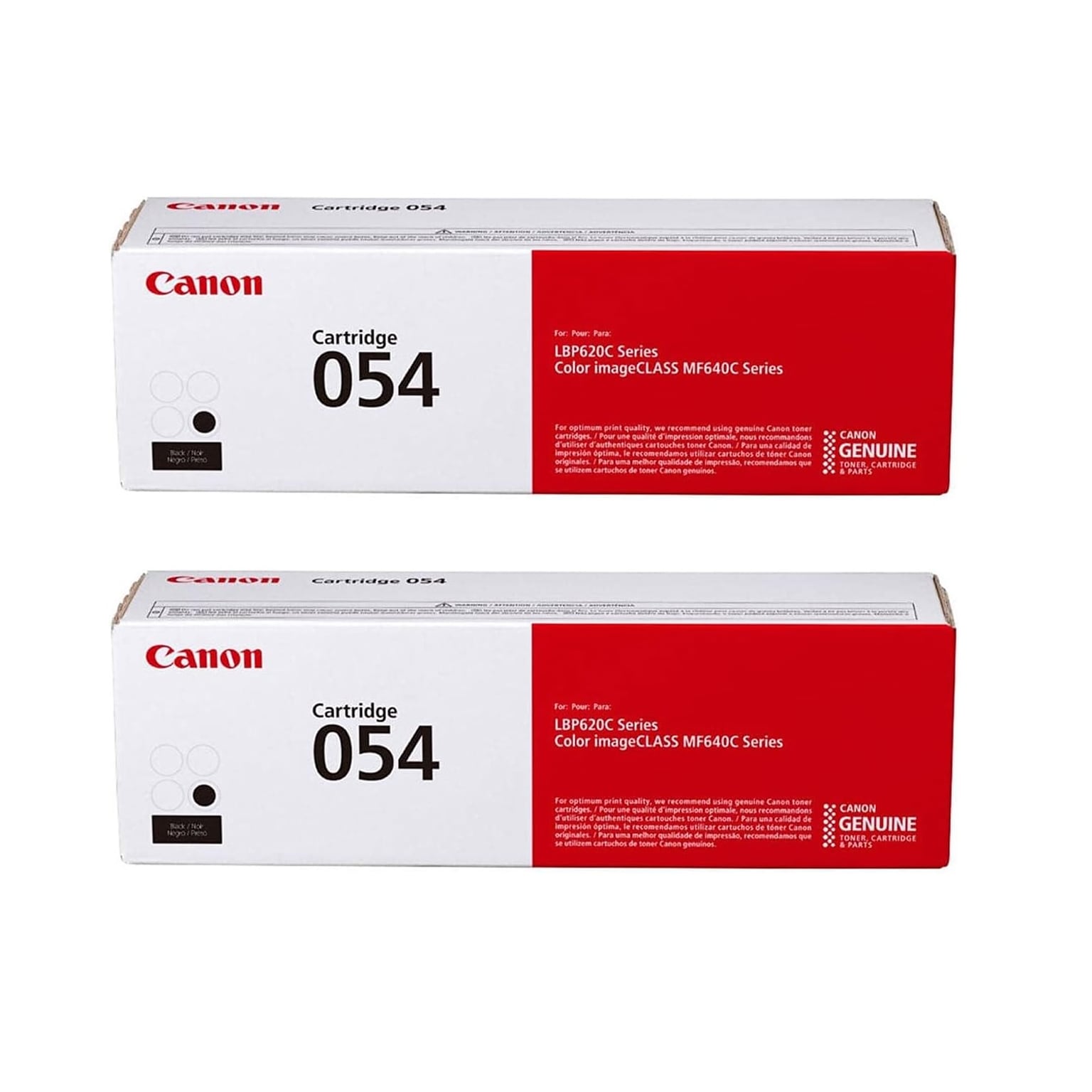 Canon 054 Black Standard Yield Toner Cartridge, 2/Pack