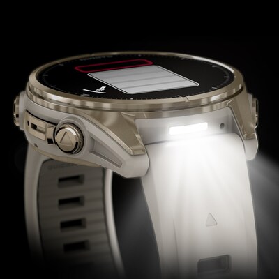 Garmin fenix 8 AMOLED Multisport GPS Smartwatch, Soft Gold & Fog Gray, 43mm (GRM0290310)