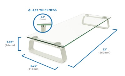 Mount-It! Monitor Stand, Clear/Silver (MI-7262-DS)