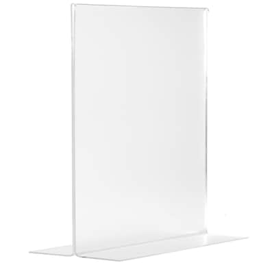Excello Global Products T-Shape 8.5 x 11 Anti-Glare Sign Holder, Clear (SH-T8511)