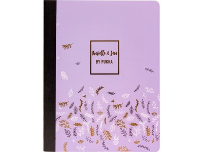 Pukka Pad Rochelle & Jess Composition Notebooks, 7.5" x 9.75", College Ruled, 70 Sheets, Assorted Colors, 3/Pack (9107-ROC)