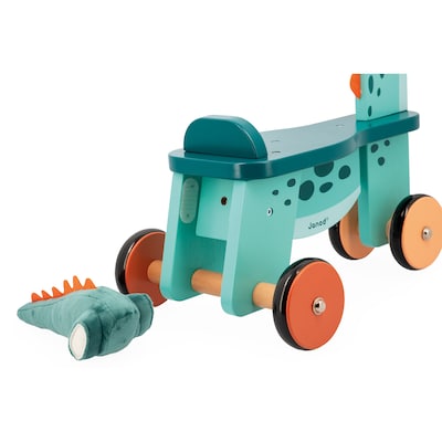 Janod Dinos Portasaurus Ride-on Dinosaur, Multicolored (JND05828)