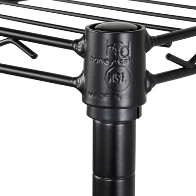 Honey-Can-Do 6-Tier Compact Triangle Corner Shelving Unit, Black (SHF-10005)