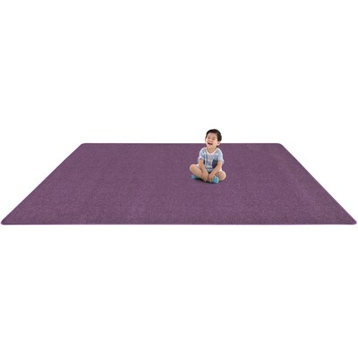 Joy Carpets Endurance Polyester 6' x 9' Machine Tufted Rug, Purple (80Q-08)