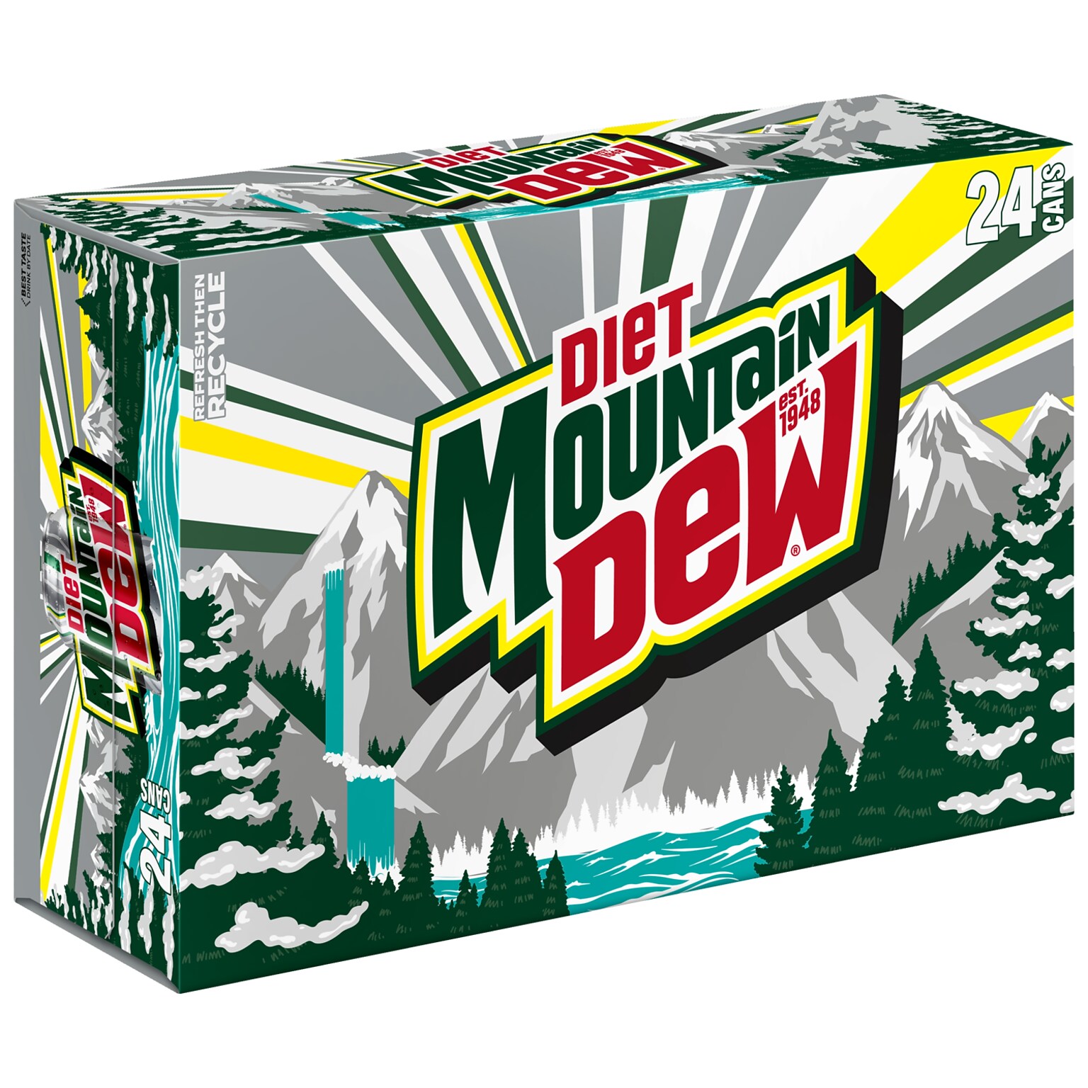 Mountain Dew Diet Soda, 12 oz., 24Cans /Carton (83777)