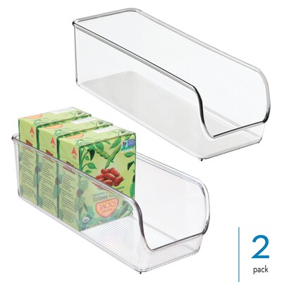 iDESIGN Stackable Plastic Accessory Tray, Clear, 2 Piece (28196M2)