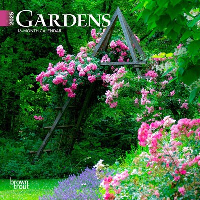 2025 BrownTrout Gardens 7 x 14 Monthly Mini Wall Calendar, (9781975474089)
