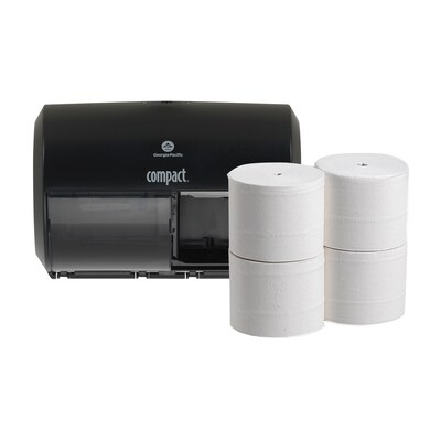 Angel Soft ps Compact Coreless Toilet Paper Starter Kit; Translucent Smoke Dispenser (5679500)