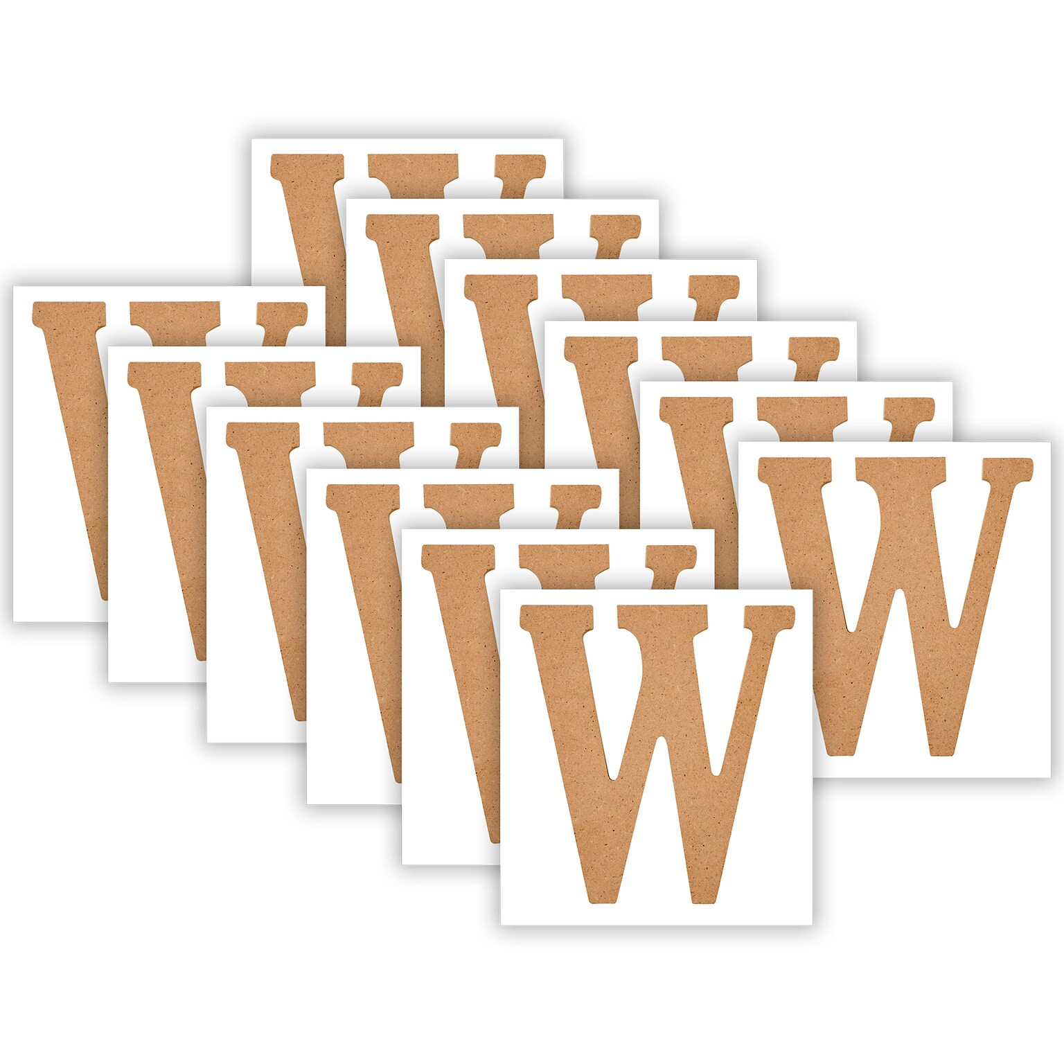 Plaid MDF Letters, 5, Brown Oxide, 12/Pack (PDE63576-12)