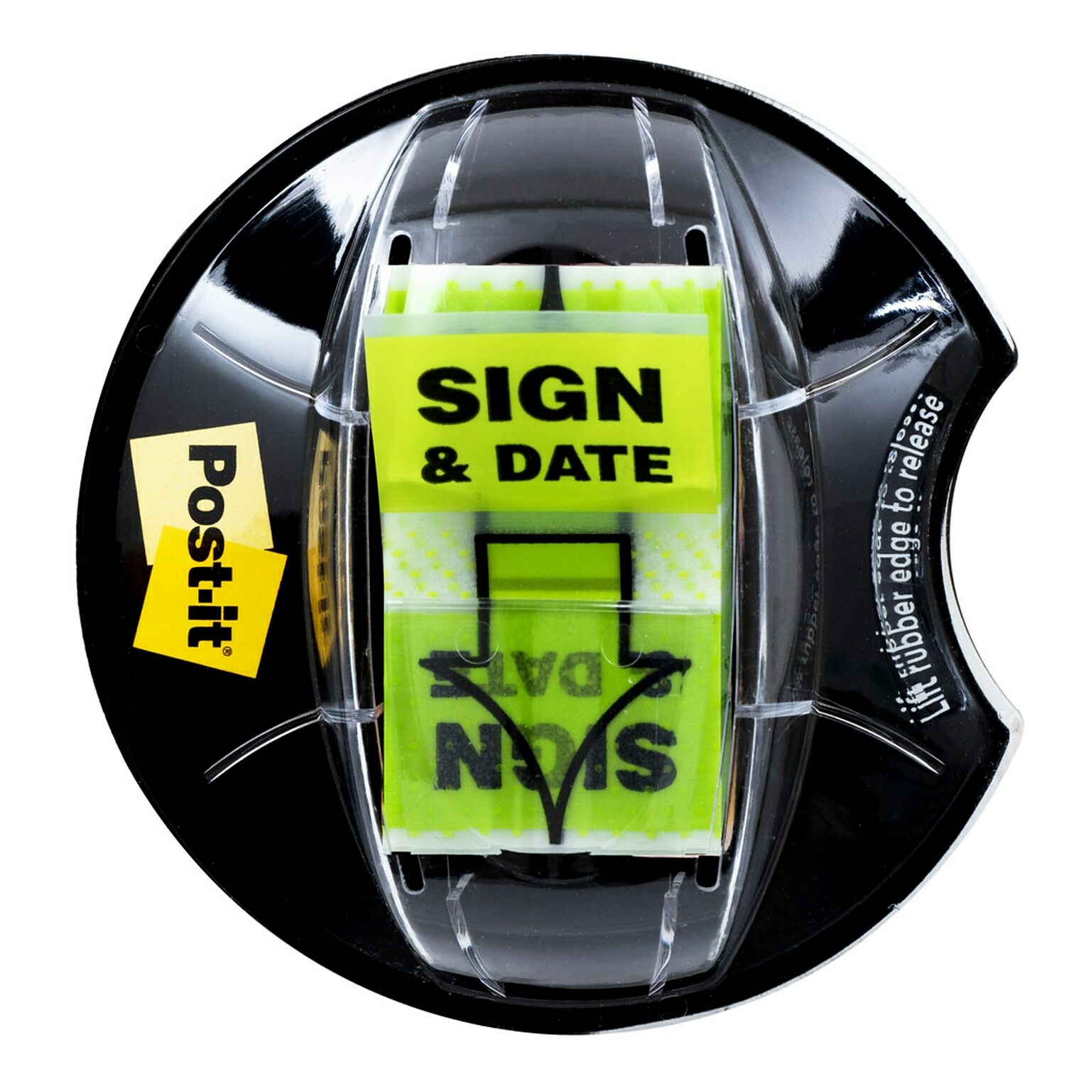 Post-it Sign & Date Message Flags, .94 Wide, Green, 200 Flags/Pack (680-HVSD)