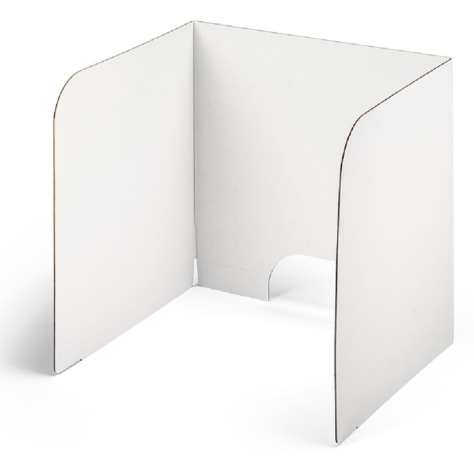 Classroom Products Foldable Cardboard Freestanding Privacy Shield, 20H x 20W, White, 20/Box (2020 WH)