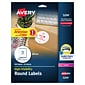 Avery High Visibility Laser Shipping Labels, 2.5"Dia., White, 300/Pack  (5294)