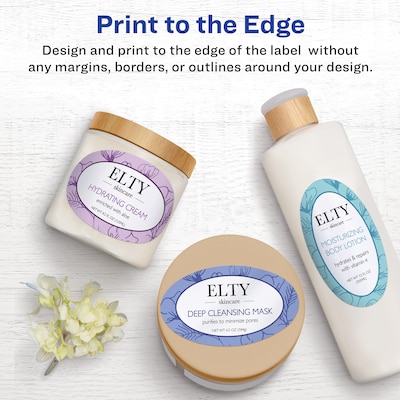 Avery Oval Laser/Inkjet Multipurpose Labels, 4.25" x 3.25", White, 100 Labels/Pack (94059)