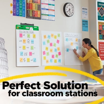 Post-it Recycled Super Sticky Easel Pad, 25" x 30", 30 Sheets/Pad, 6 Pads/Pack (559RPVAD6)