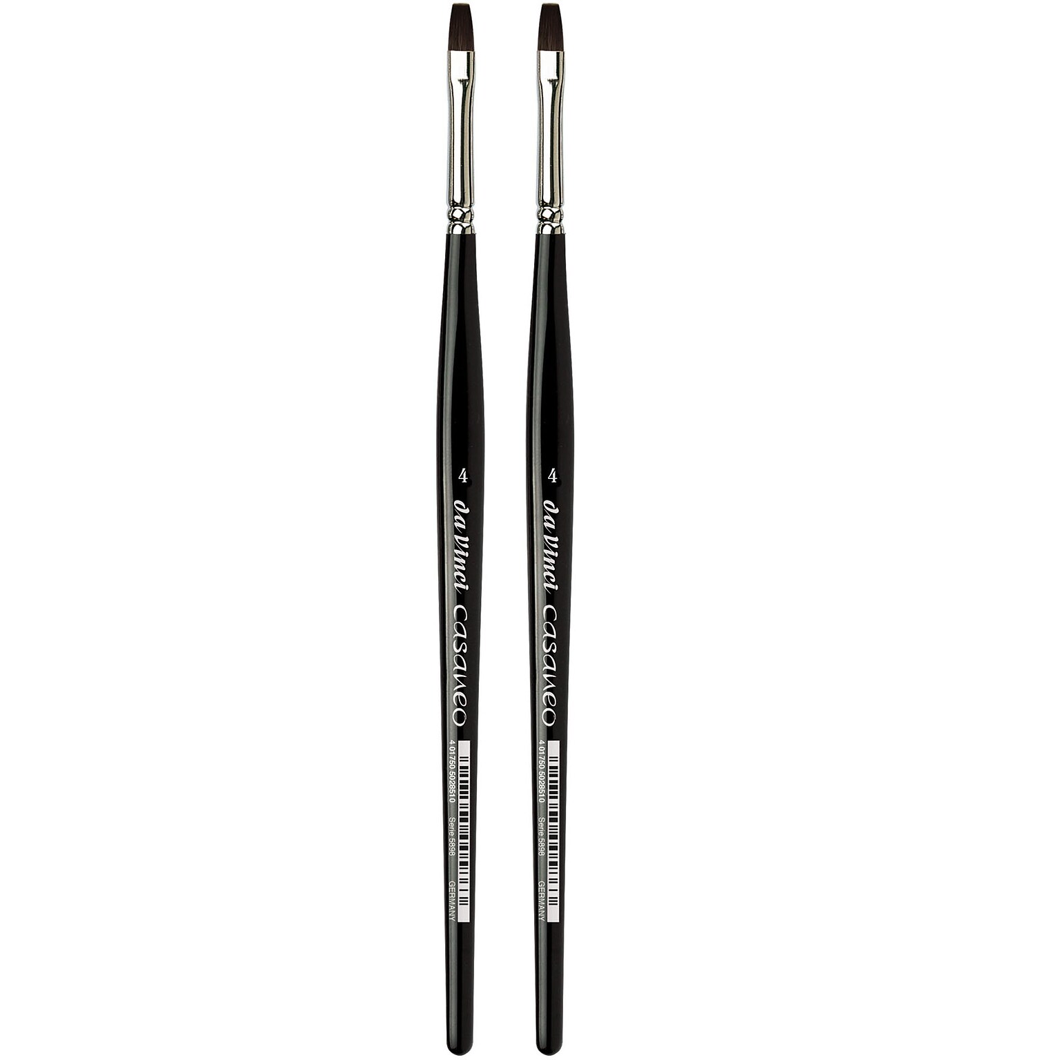 da Vinci CASANEO Mixed Media Synthetic Bristle, Flat Brush, 2/Pack (DVXVA58984-2)