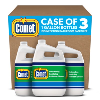 Comet Closed-Loop Disinfecting-Sanitizing Bathroom Cleaner, 1 Gallon, 3/Carton (20542)