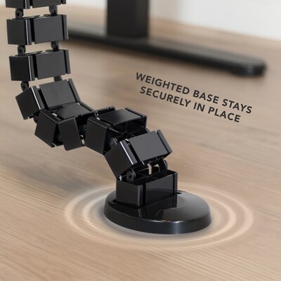 Mount-It! ABS Plastic Cable Organizer System, 50.5", Black (MI-7280)