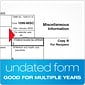 Adams 2023 1099-MISC Tax Forms with 1096 Forms, 5-Part, 50/Pack (STAX550MISC-23)
