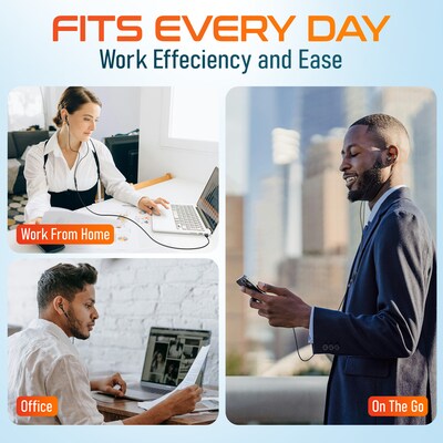 Delton 18EC USB-C Earbuds with Microphone, Black (DWH18ECBK)