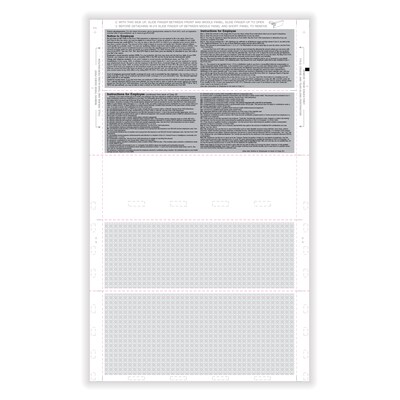 ComplyRight 2026 W-2 Tax Form, Employee Copy B, C, 2, 2, 4-Up (Horizontal), EZ-Fold Simplex, 14, 500/Pack (5228B)