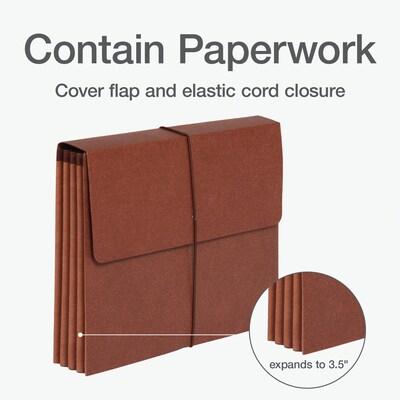 Pendaflex Standard Expanding Wallet with Elastic Closure, Letter, Redrope (1053EL-OX)