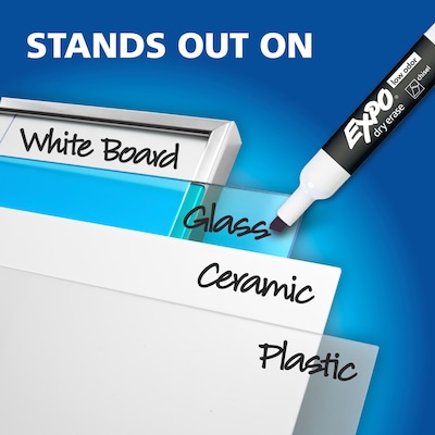 EXPO Tank Dry Erase Markers, Chisel Tip, Assorted Colors, 12/Pack (80699)
