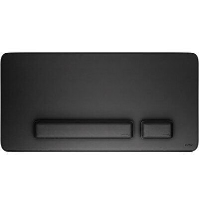 Purely MP47 3-Piece Desk Pad Set with Ergonomic Keyboard and Mouse Wrist Rests, Black (PCCMP47BK)