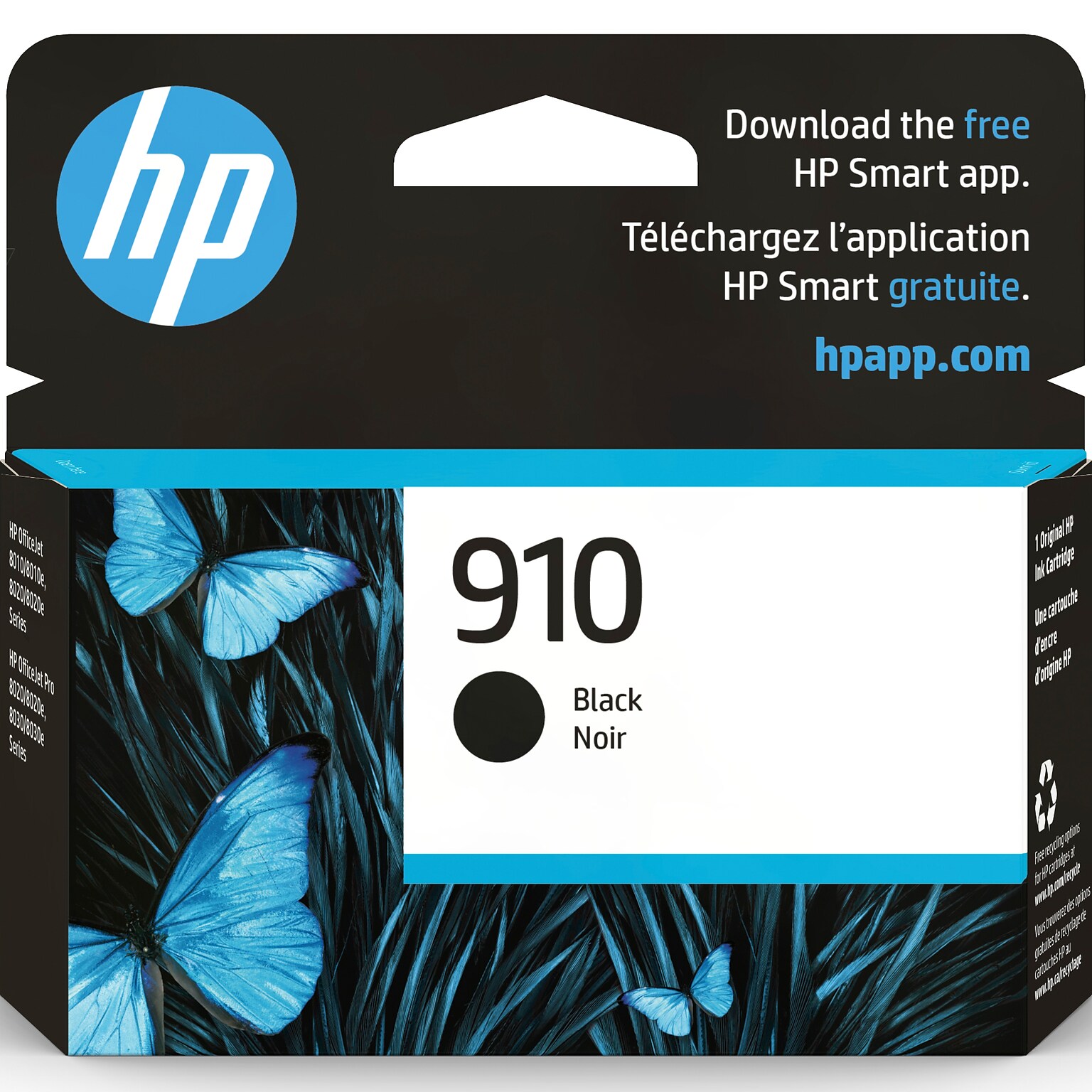 HP 910 Black Standard Yield Ink Cartridge, Prints Up to 300 Pages (3YL61AN#140)
