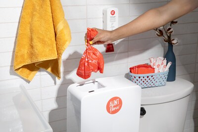 Aunt Flow Touch-Free Sanitary Receptacle, 16" x 11.5", Gray (AF-TCHFREE-HW-1)