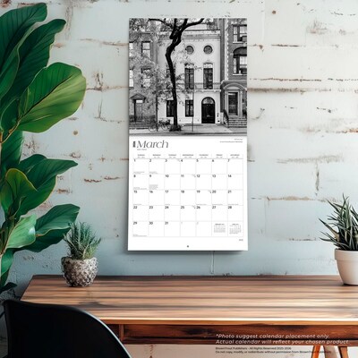 2026 BrownTrout New York City Black & White 12" x 12" Monthly Wall Calendar (9798330704880)