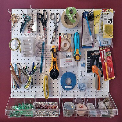 Azar® Pegboard Organizer Kit, White
