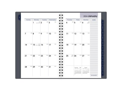 2024 AT-A-GLANCE DayMinder 5" x 8" Weekly & Monthly Planner, Gray (GC200-07-24)