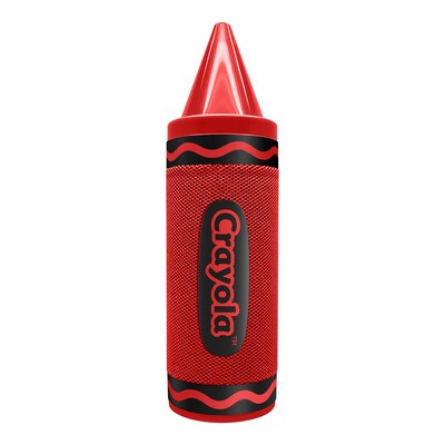 Crayola Wireless Bluetooth Portable Crayon Speaker with FM Radio, Red (CBT450R)
