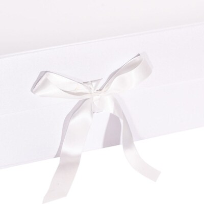 JAM Paper Collapsible Gift Boxes, White (LA-14X9-BX-WHT)