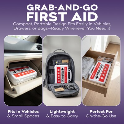 ProHeal OSHA Compliant First Aid Kit, ANSI Class A, Type III, Serves 10 People, 111 Pieces (PH-16621H)