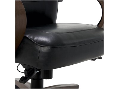 Thomasville Furniture Lockhart Ergonomic Bonded Leather Swivel Executive Chair, Black (51494-BLK)