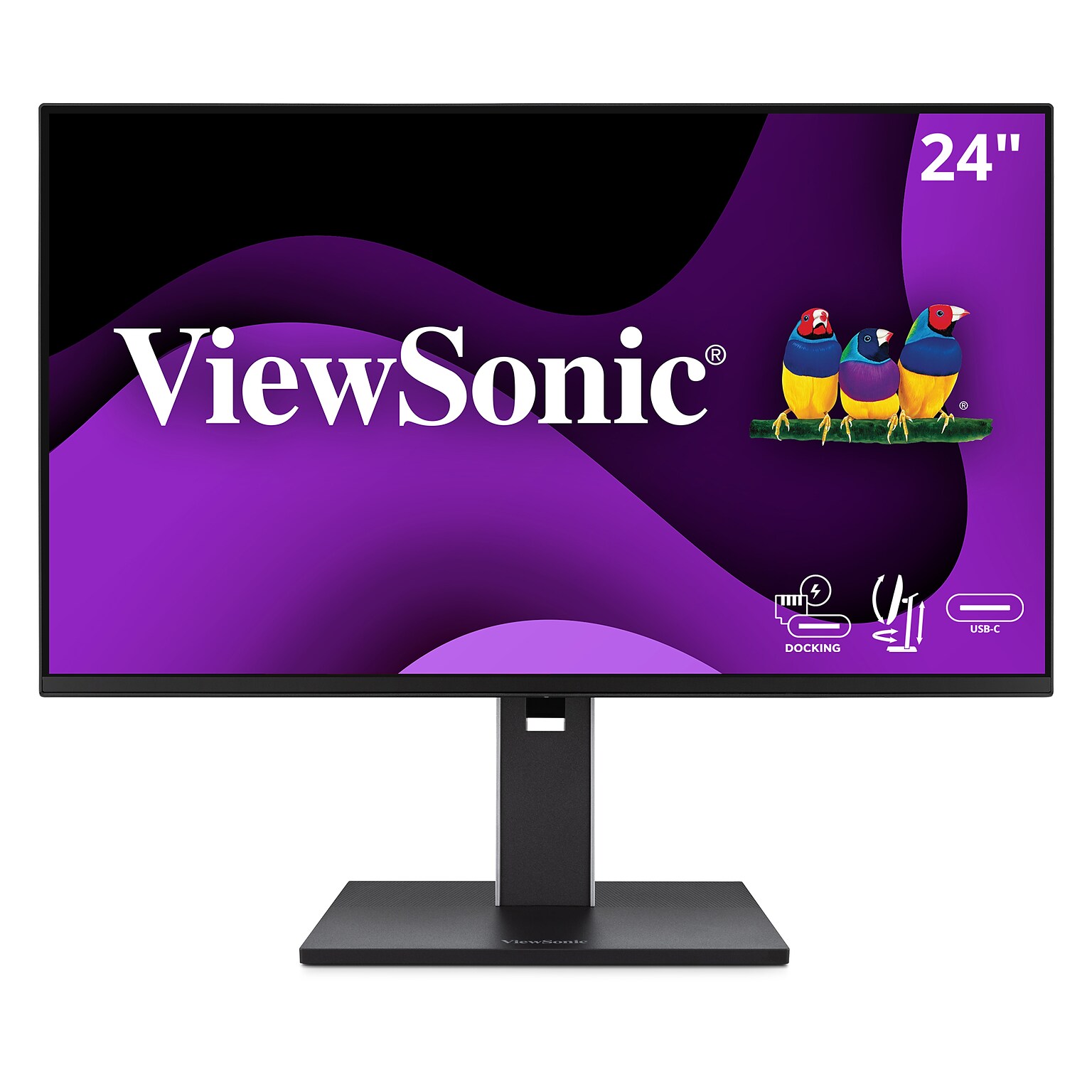 ViewSonic Ergonomic 24 1080p 100Hz FHD LCD Monitor, Black (VG2458)