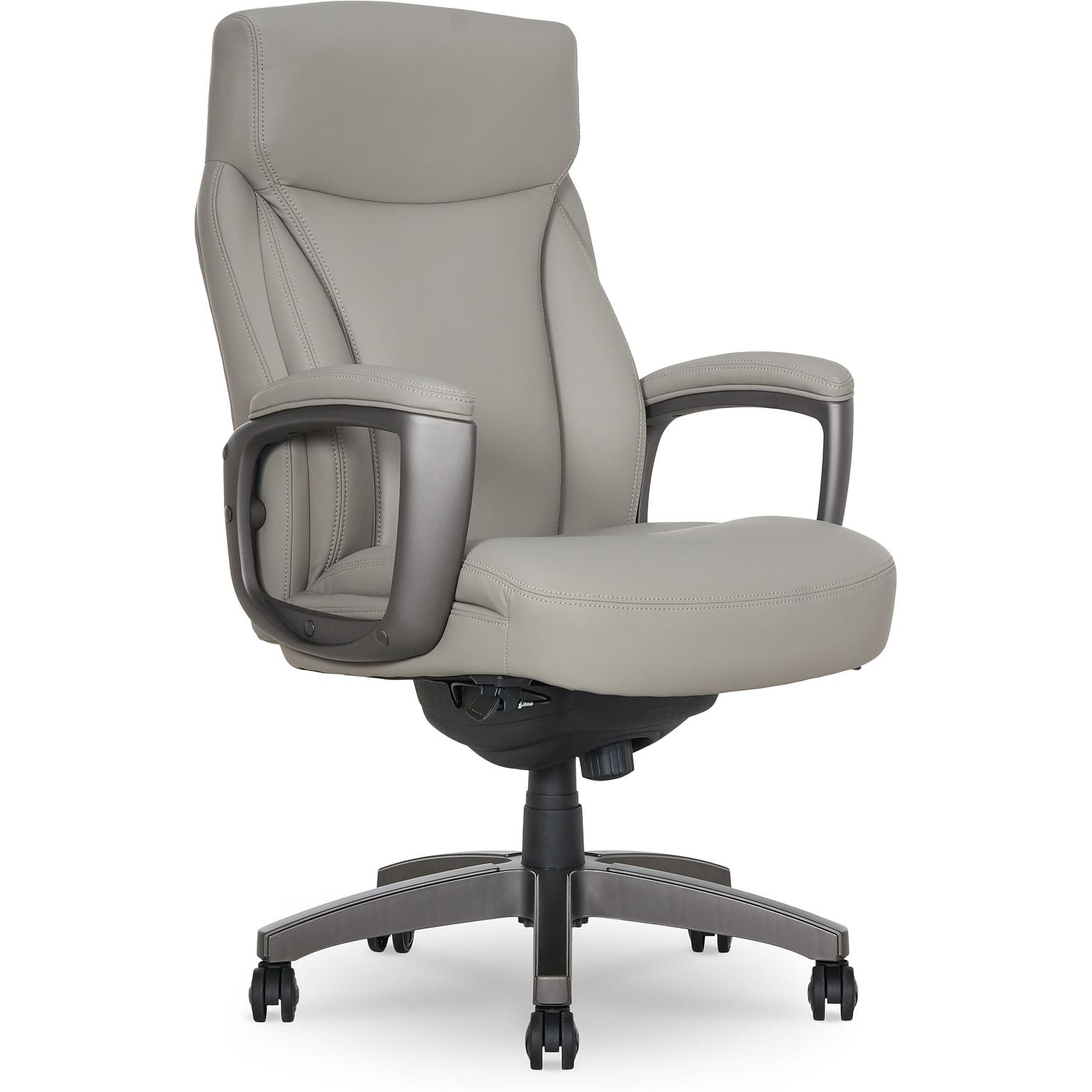 La-Z-Boy Arcadian Ergonomic Bonded Leather Swivel Executive Chair, Beige (60008-BGE)