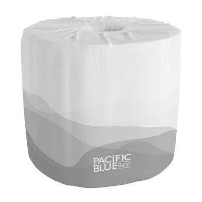 Pacific Blue Basic Standard Toilet Paper, 2-Ply, White, 550 Sheets/Roll, 80 Rolls/Carton (19880/01)