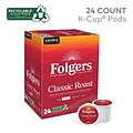 Folgers Classic Roast Coffee, Medium Roast, 0.28 oz. Keurig® K-Cup® Pods, 24/Box (6685)