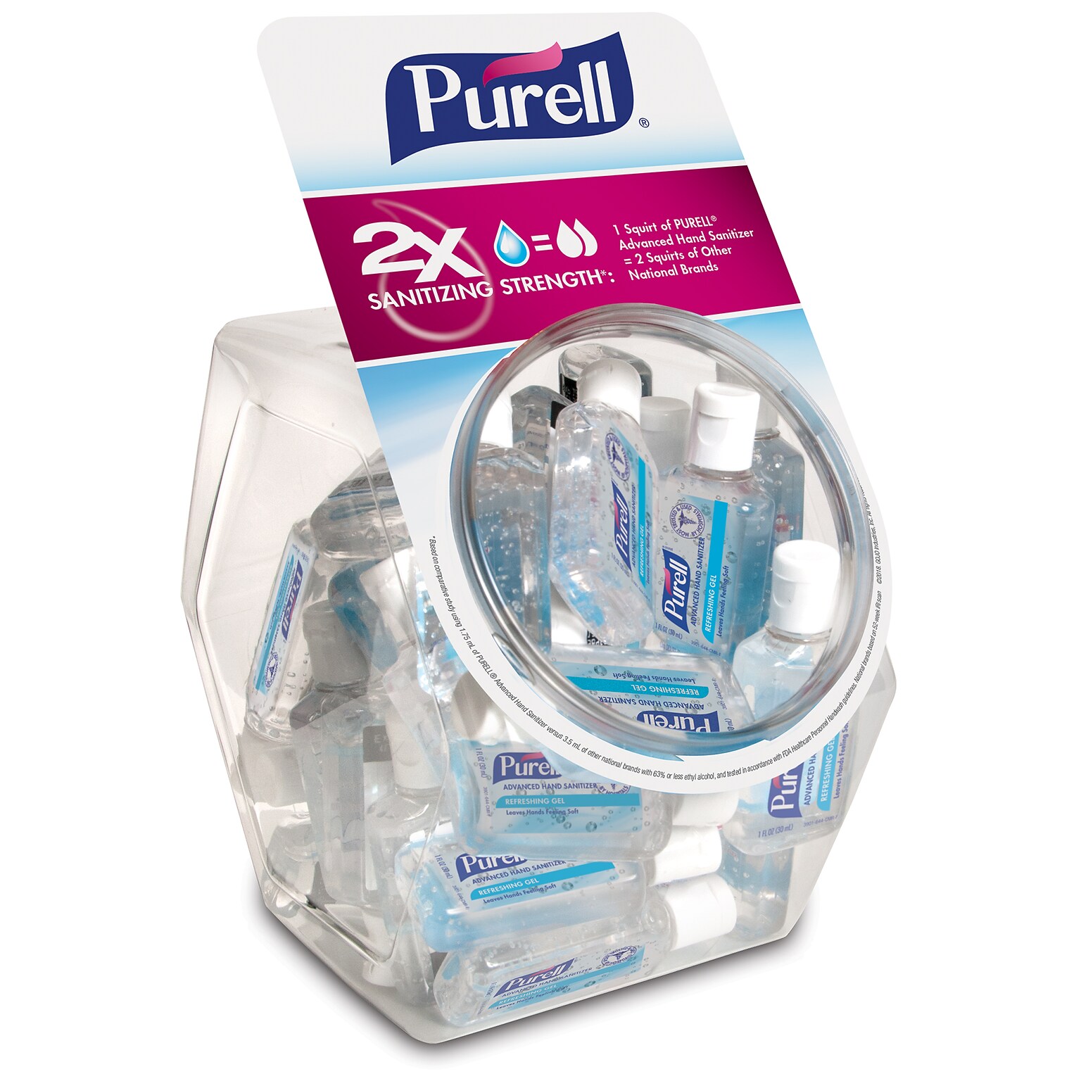 PURELL Advanced Gel Hand Sanitizer, Clean Scent, 1 oz., 36/Carton (3901-36-BWL)